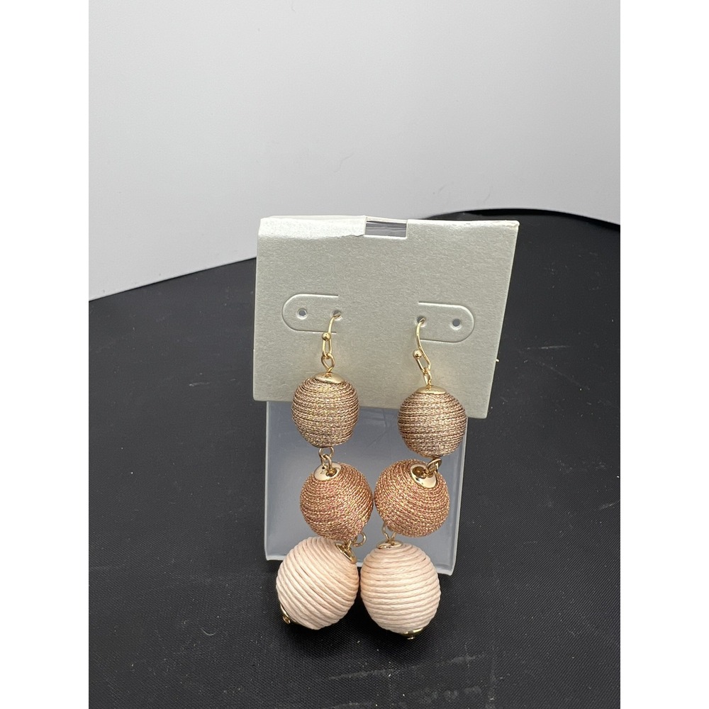 💗 Lydell NYC Black Ball Blush Dangle Earrings – NIP – Stylish‎ Modern Fashion ✨